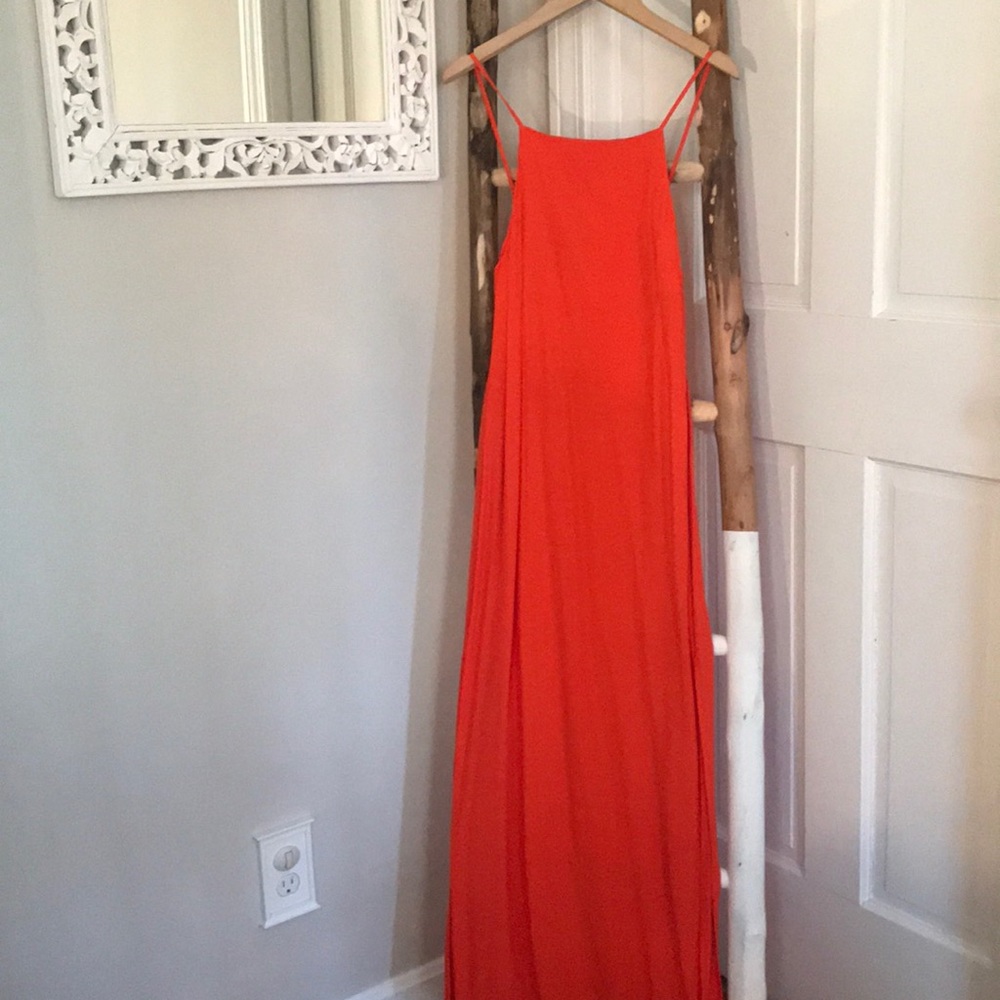 Topshop orange dress